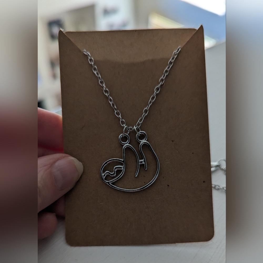 Silver Sloth Pendant 🦥 - Picture 2 of 4